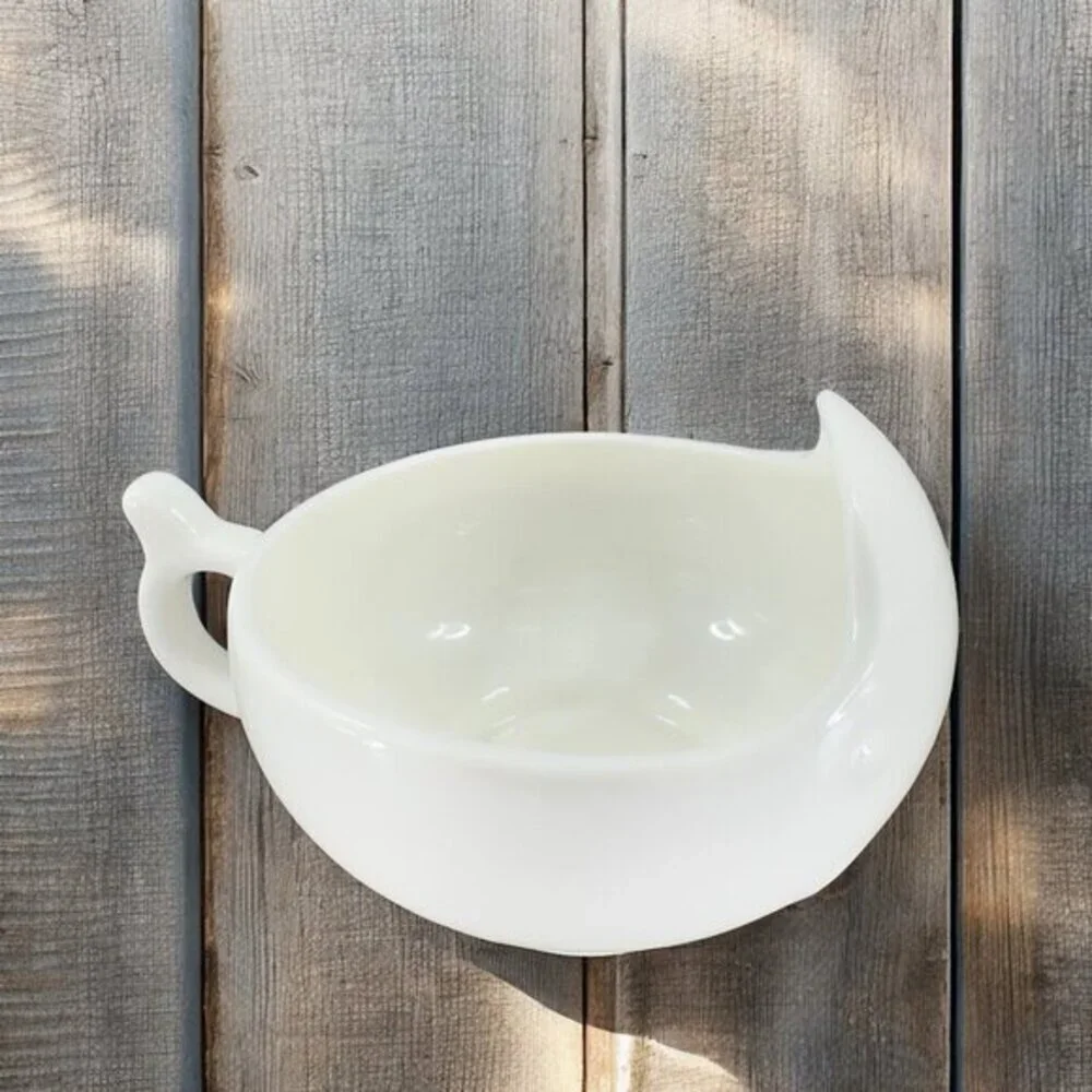 Dowan Shark Shaped White Ceramic Dish Bowl‎ Mug Set of 2 Whimsical Mugs Cups